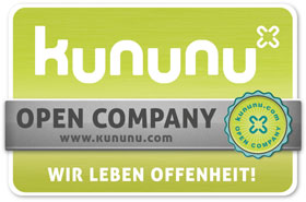 Schild, das die Offenheit von MEHRKANAL über Kununu unterstreicht